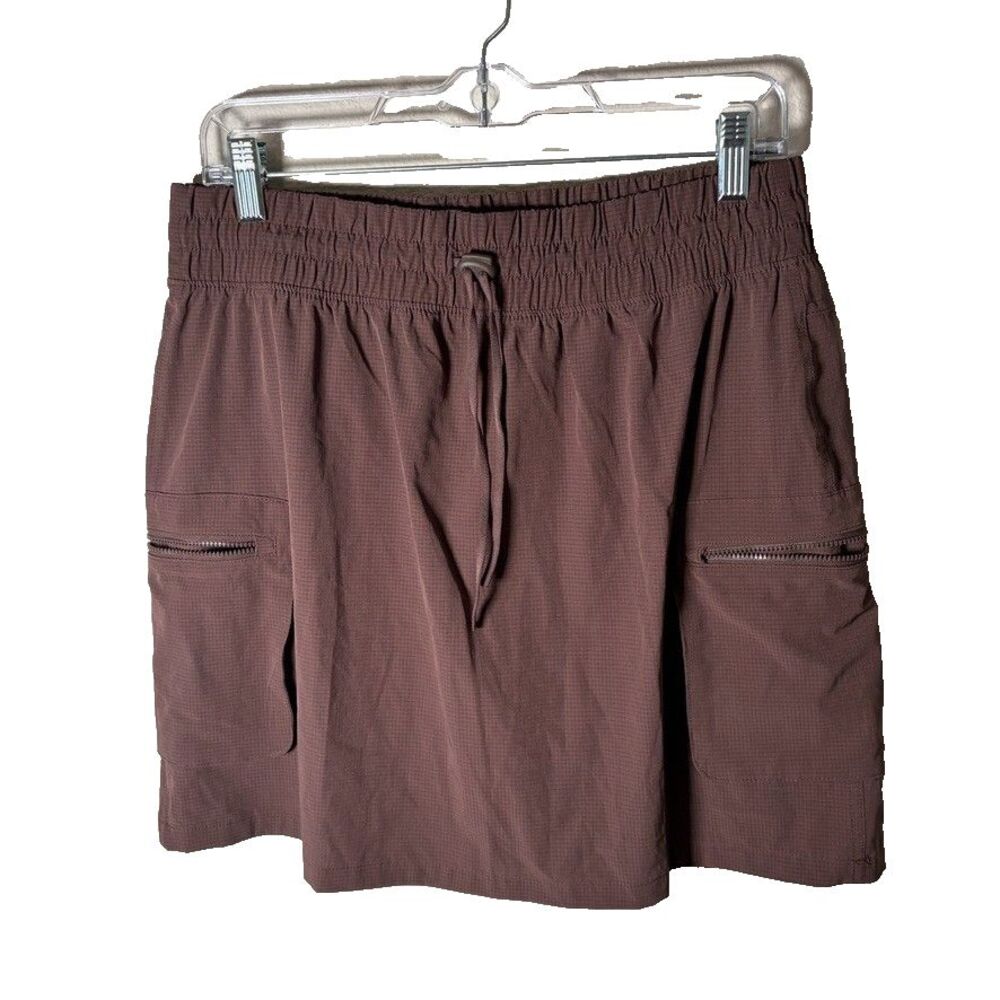 Apana Skirt Women's Large Brown Athletic Skort Lined Active Cargo Zipper